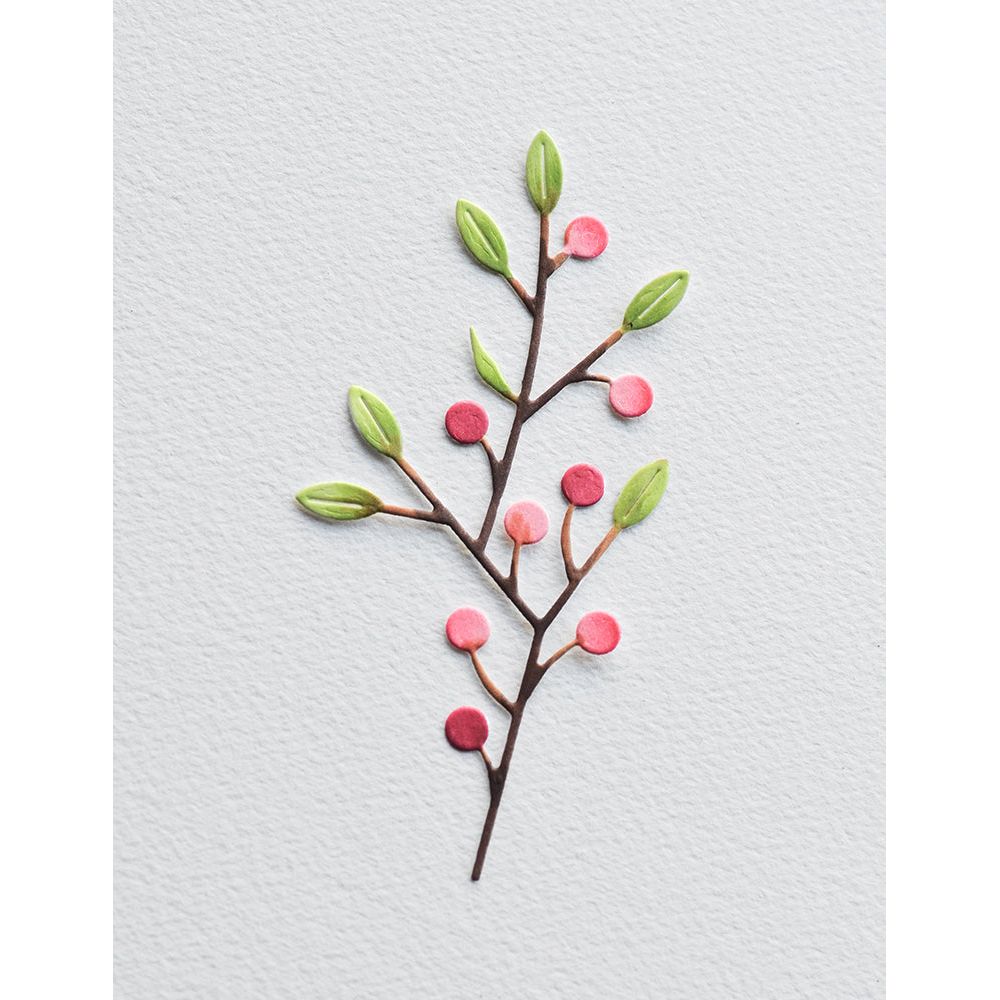 Birch Press Design Meadow Berry Branch Contour Layers Dies 57554 cut out