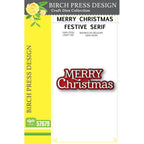 Birch Press Design Merry Christmas Festive Serif Dies 57679