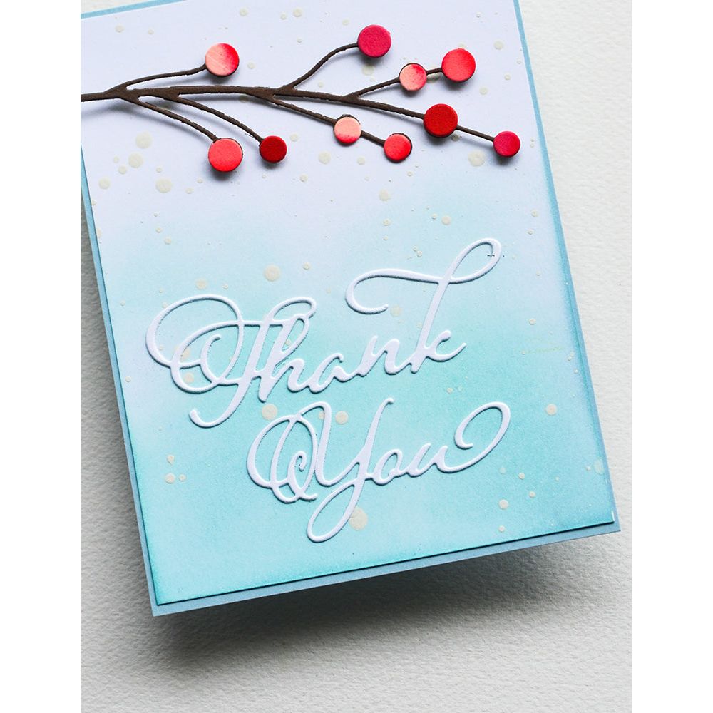Birch Press Design Thank You Scripted Dies 57545 berries