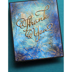 Birch Press Design Thank You Scripted Dies 57545 embossed