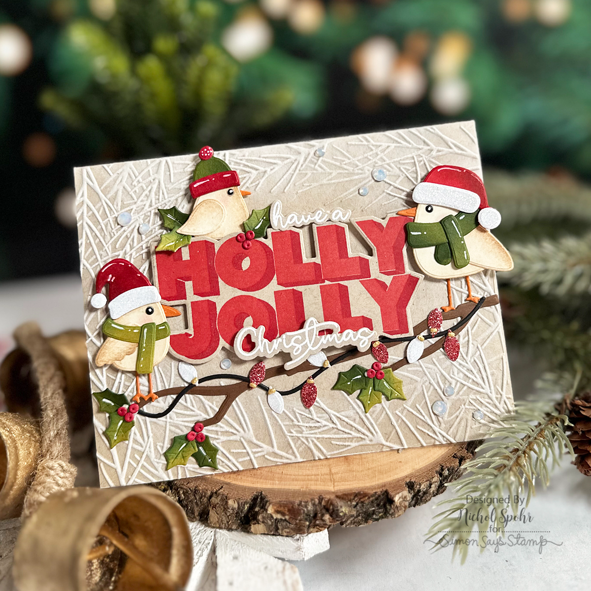 Simon Says Stamp Birdies Winter Accessories Wafer Dies 1497sdc And Everything Nice Christmas Card | color-code:ALT01