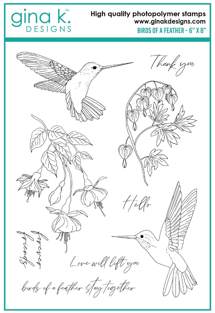 Gina K Designs BIRDS OF A FEATHER Clear Stamps hs37