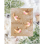 Simon Says Stamp Embossing Folder and Cutting Dies Birds in the Pines sfd520 DieCember Christmas Card