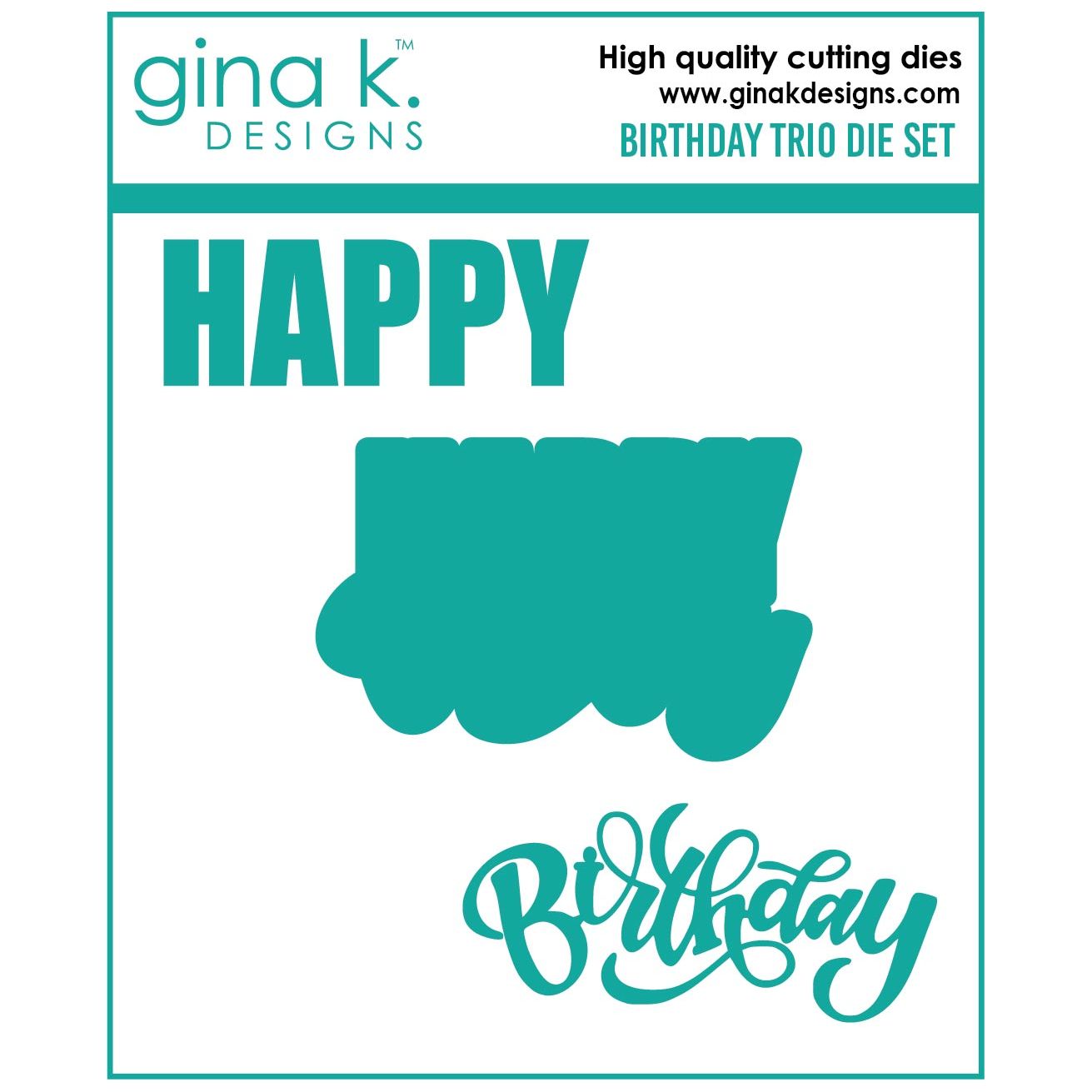 Gina K Designs BIRTHDAY TRIO Dies die0218