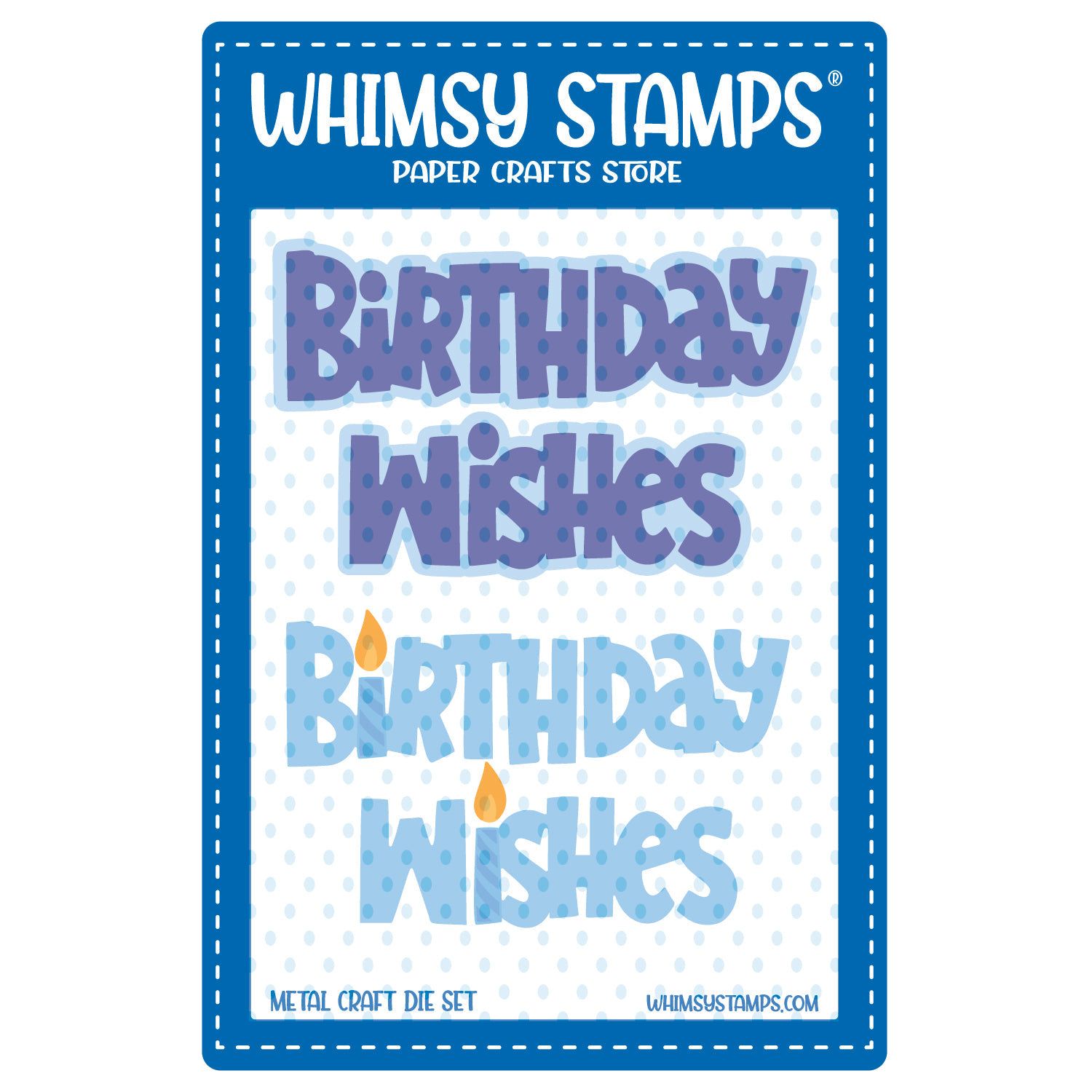 Whimsy Stamps Birthday Wishes Word Dies wsd100a