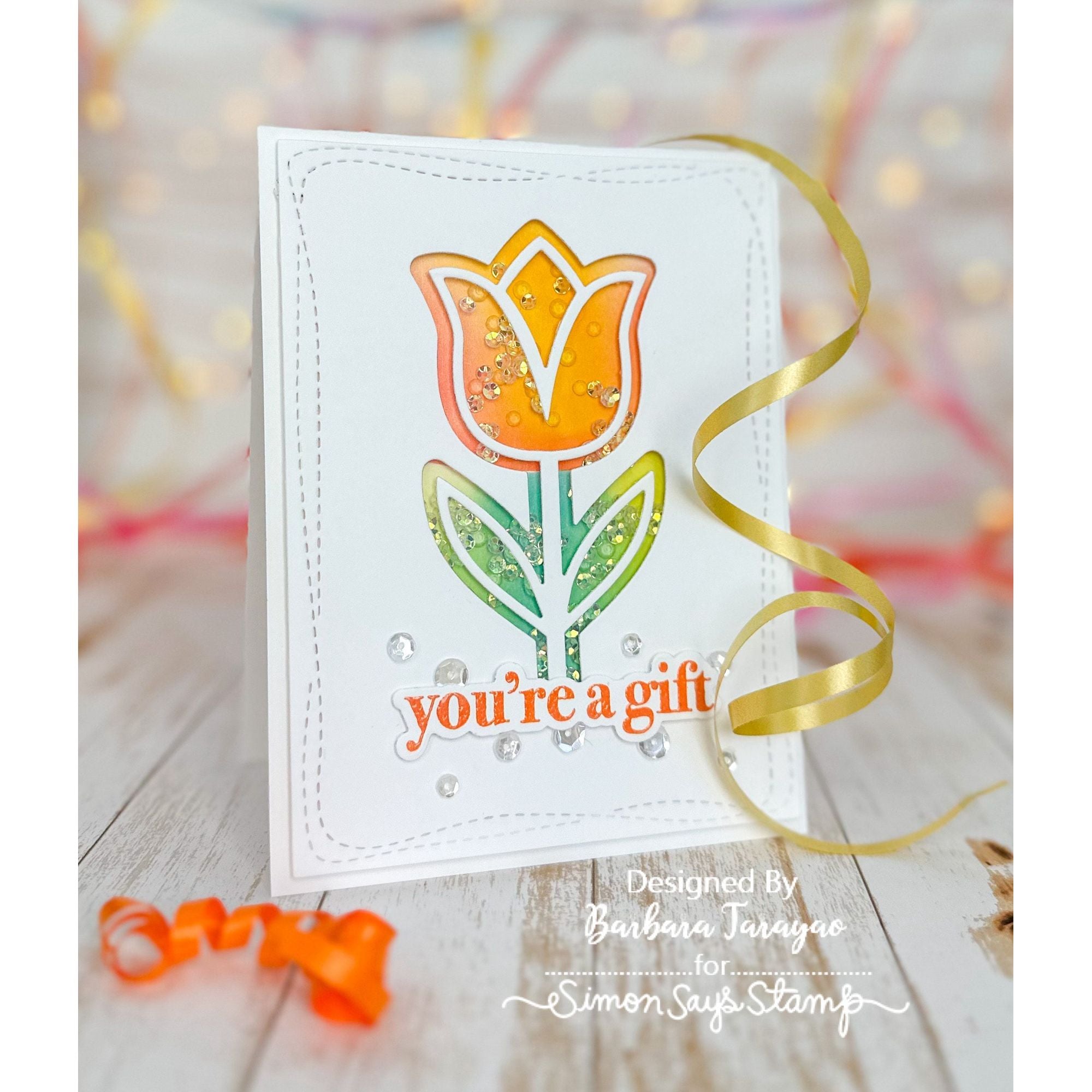 CZ Design Wafer Dies Birthday Basics czd231c Splendor Birthday Card