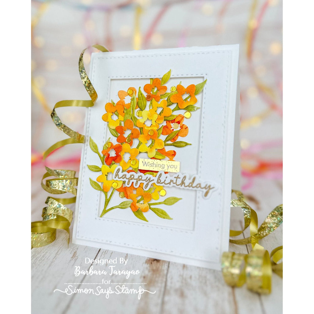 CZ Design Clear Stamps Birthday Basics cz386c Splendor Birthday Card