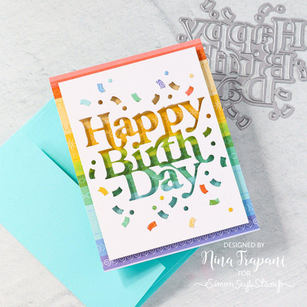 Simon Says Stamp Birthday Confetti Wafer Dies sssd112905 Stamptember Birthday Card