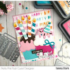 Pretty Pink Posh Birthday Words Stencil party