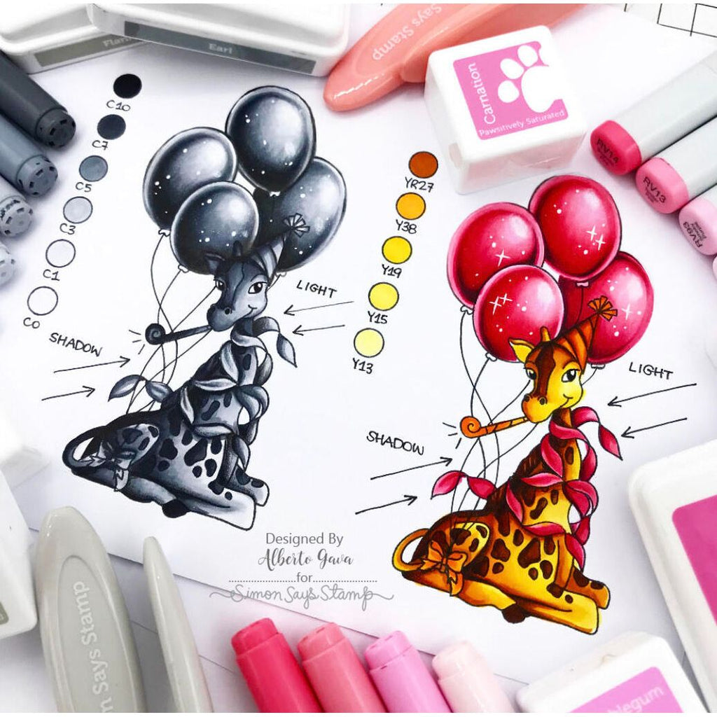 Simon Says Clear Stamps Birthday Giraffe sss102522 Sweetheart Giraffe Coloring | color-code:ALT02