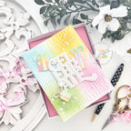 Simon Says Stamp Embossing Folder Birthday Tiles sf599 Stamptember Tina Smith Pastel Birthday Card