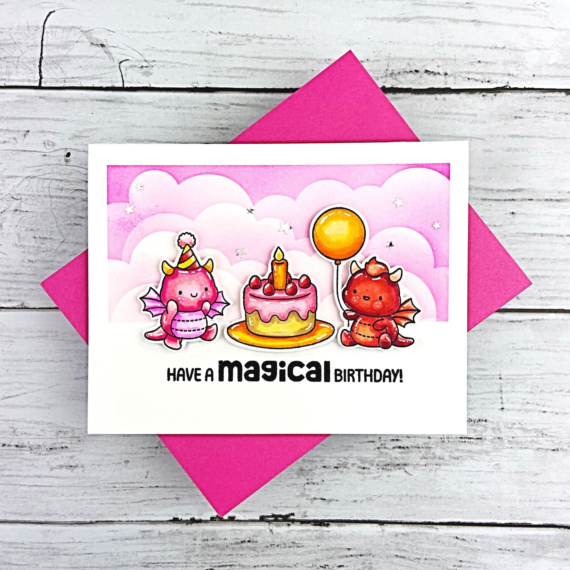Simon Says Stamp Birthday Dragons Wafer Dies 1295sdc Moments in Time Birthday Card | color-code:ALT02