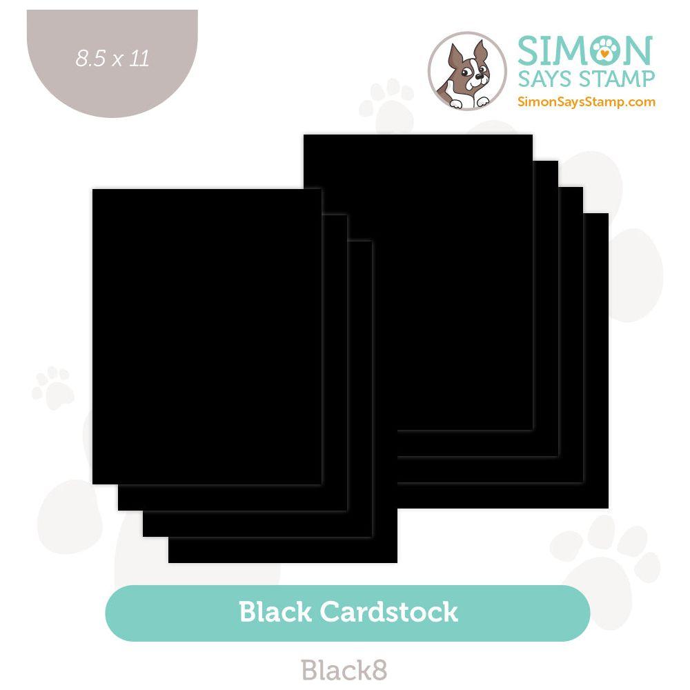 Simon Says Stamp Cardstock 100lb Black Black8