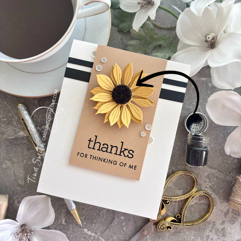 Simon Says Stamp Black Glass Glitter Jar 1025bgg Sugar and Spice Thanks Card | color-code:ALT01