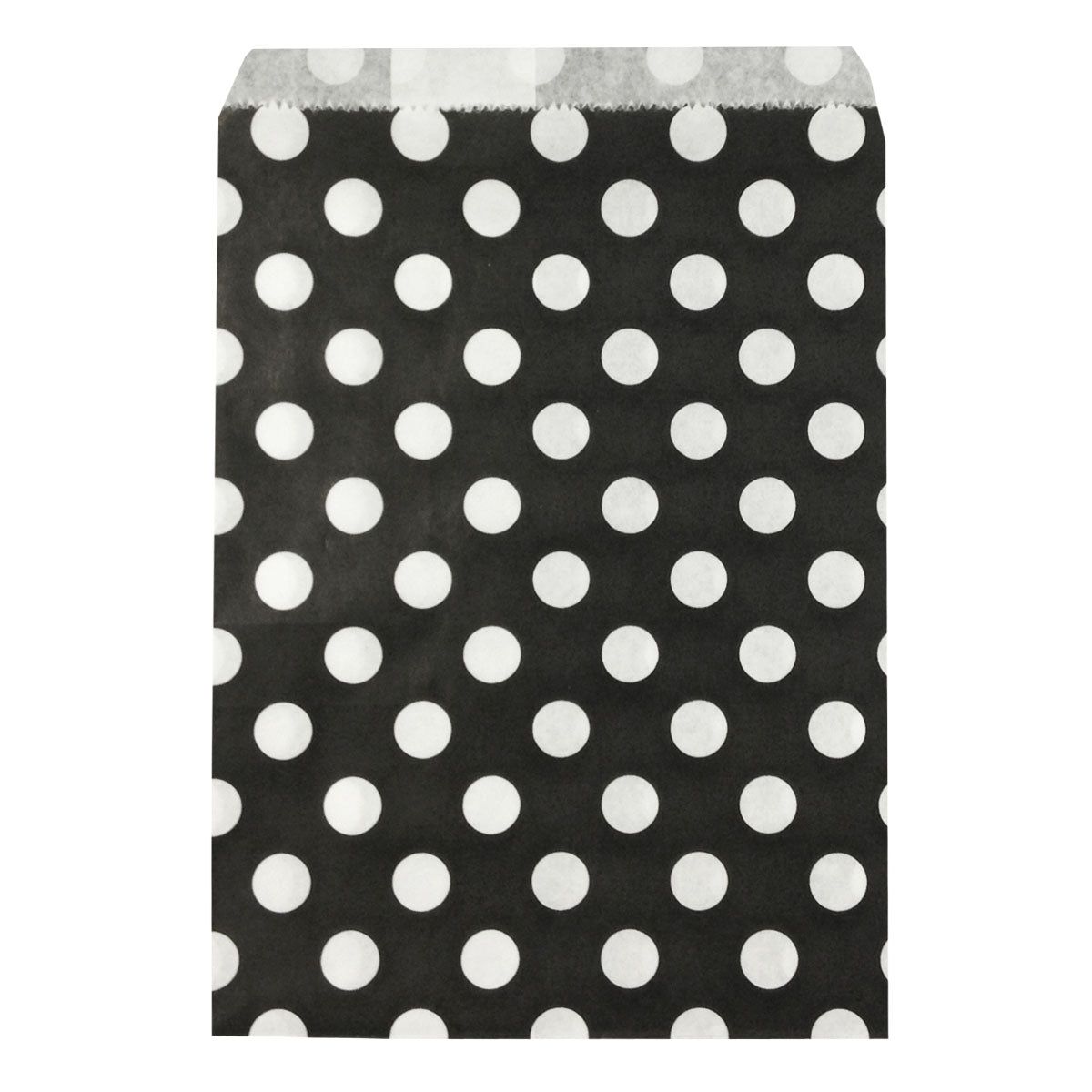 Black Polka Dot Paper Treat Bags 350093dobk