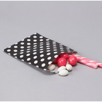 Black Polka Dot Paper Treat Bags 350093dobk shown with treats
