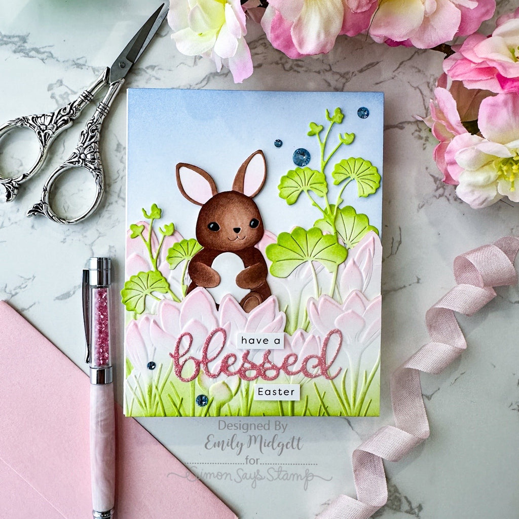 Simon Says Stamp Sentiment Strips Blessed 1029sgc Favorite Things Easter Card | color-code:ALT01