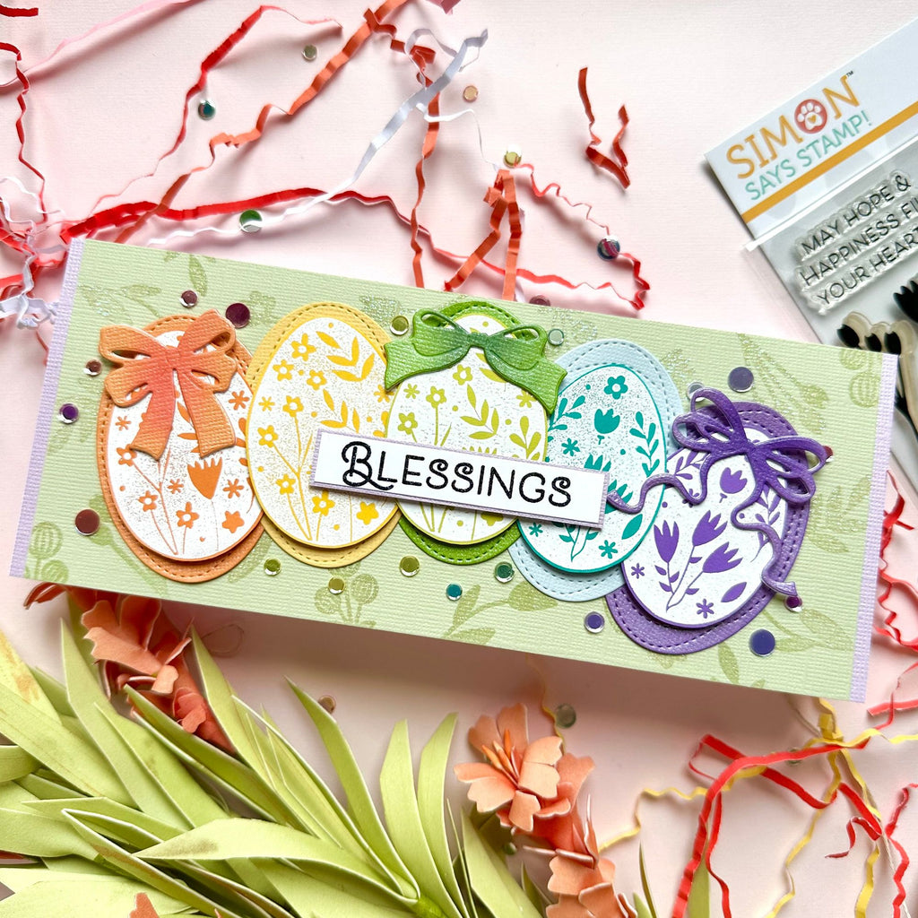 Simon Says Stamp Blessings at Easter Wafer Dies 1270sdc Favorite Things Easter Card