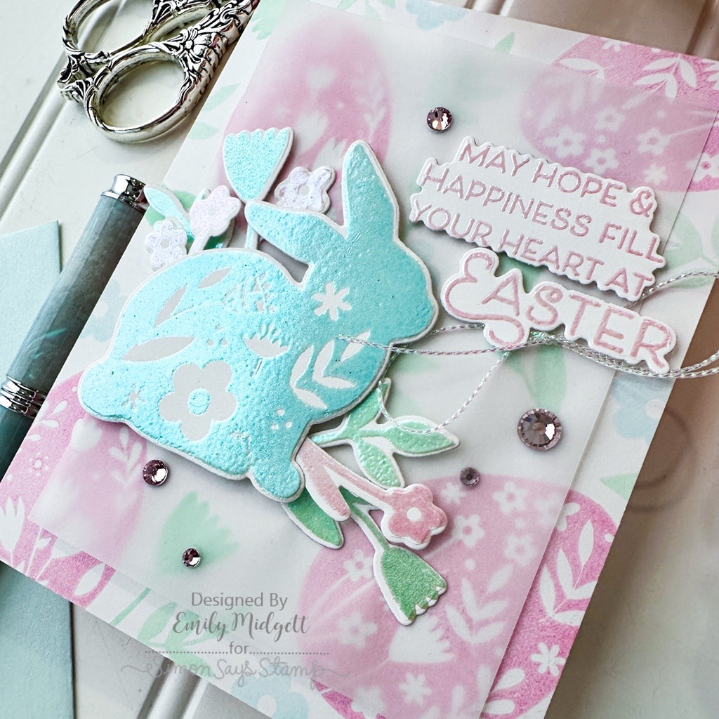 Simon Says Stamp Blessings at Easter Wafer Dies 1270sdc Favorite Things Easter Card | color-code:ALT04