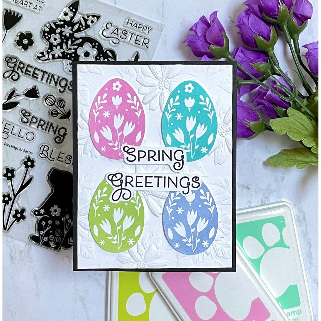 Simon Says Stamp and Dies Blessings at Easter set933be Favorite Things Spring Card