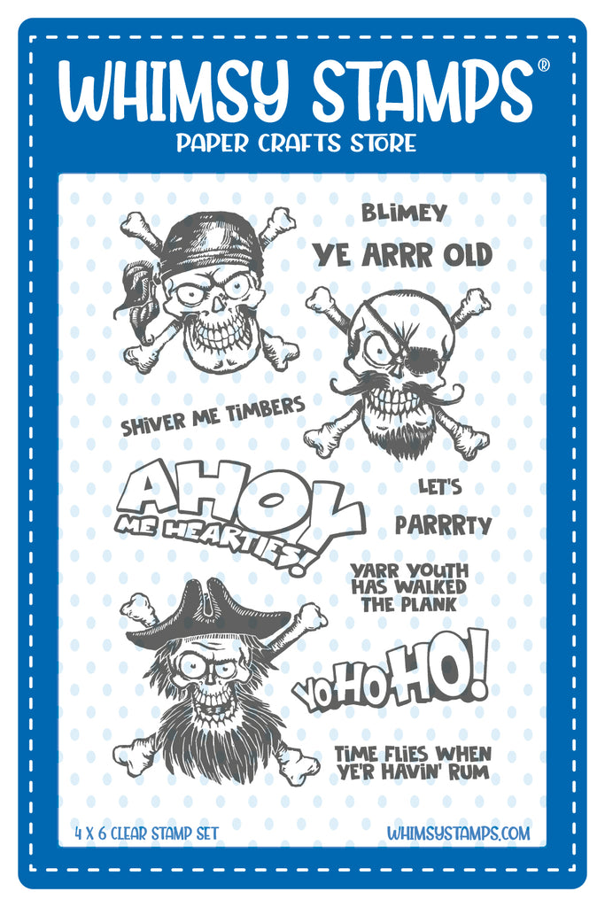 Whimsy Stamps Blimey Pirates Clear Stamps CWSD455