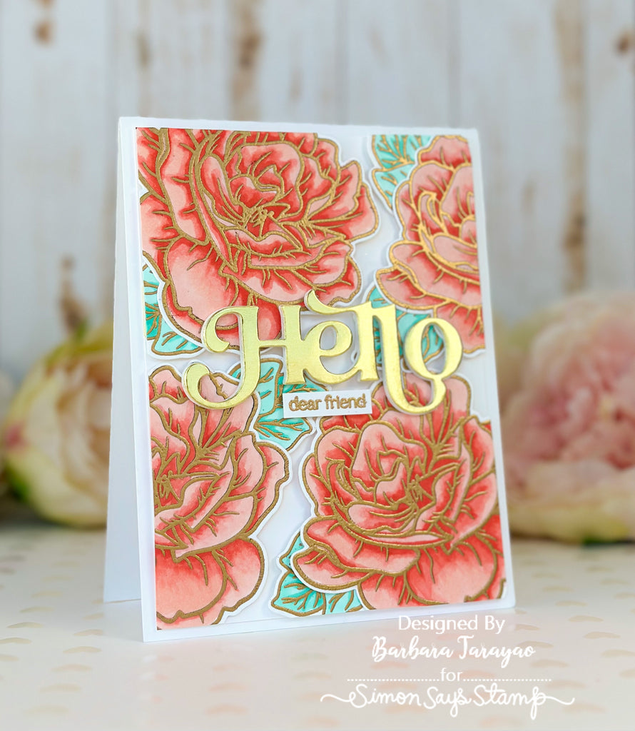 Simon Says Stamps And Dies Blissful Bouquet set639bb Dear Friend Hello Card | color-code:ALT08