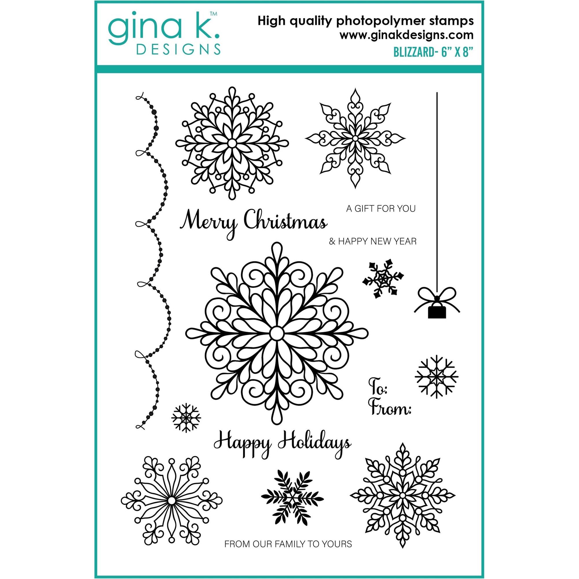 Gina K Designs BLIZZARD Clear Stamps gkd148