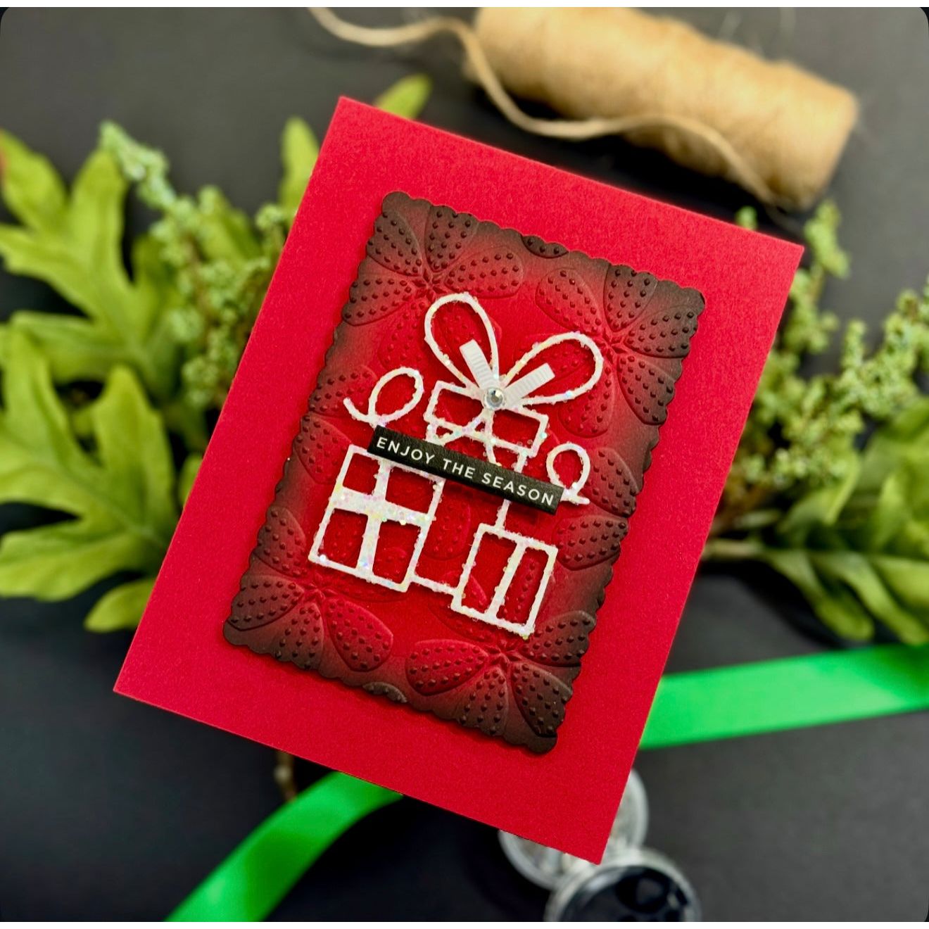 Simon Says Stamp Block Presents Wafer Dies s1012 STAMPtember Christmas Card