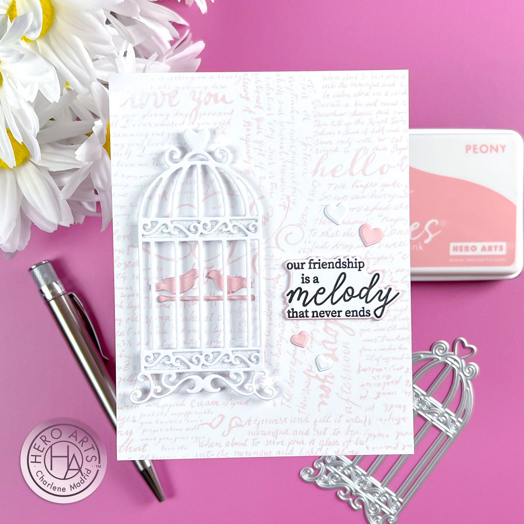 Hero Arts Cling Stamp Ode to Andy Warhol Script Bold Prints cg933
