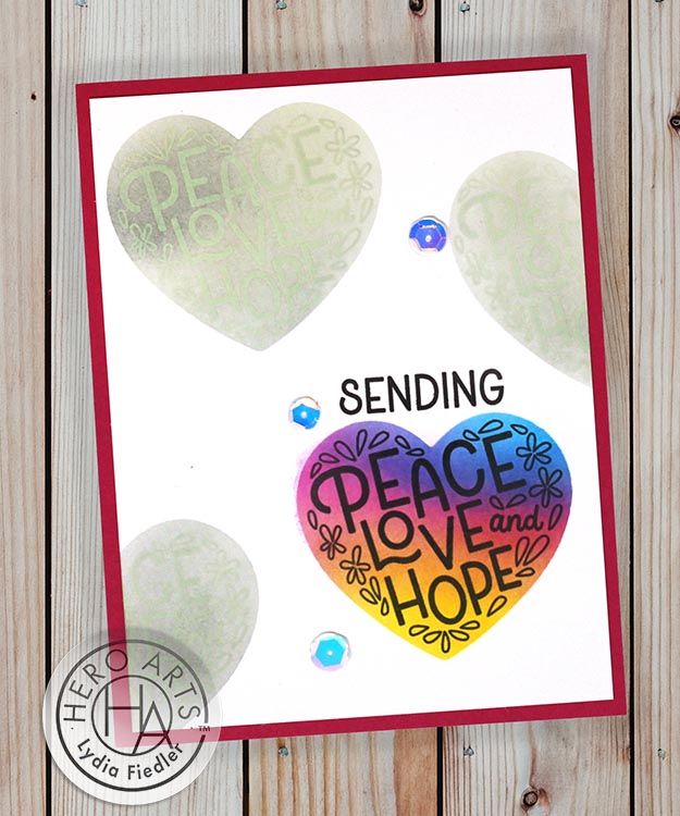 Hero Arts Clear Stamps Peace and Love cm757 peace love hope