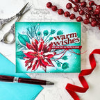 Simon Says Stamp Embossing Folder and Cutting Die Blooming Poinsettia sfd562 DieCember Christmas Card | color-code:ALT02