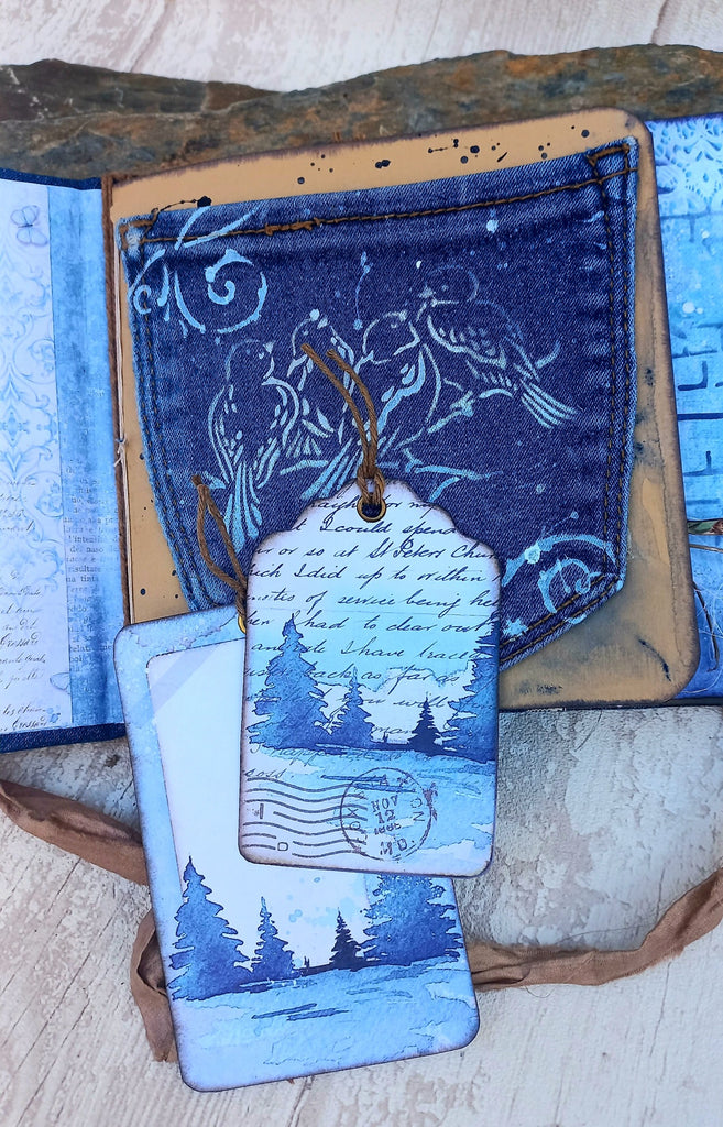Stamperia Blue Land 12x12 Paper sbbl47 tags