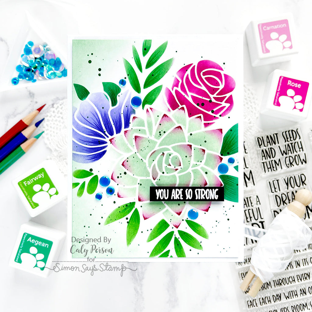 Simon Says Stamp Pawsitively Saturated Ink Cubes Blue Seas ssc604 Just A Note