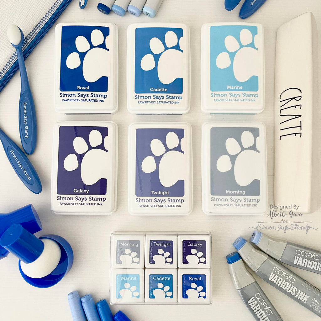 Simon Says Stamp Pawsitively Saturated Ink Cubes Blue Skies ssc605 Just A Note | color-code:ALT01