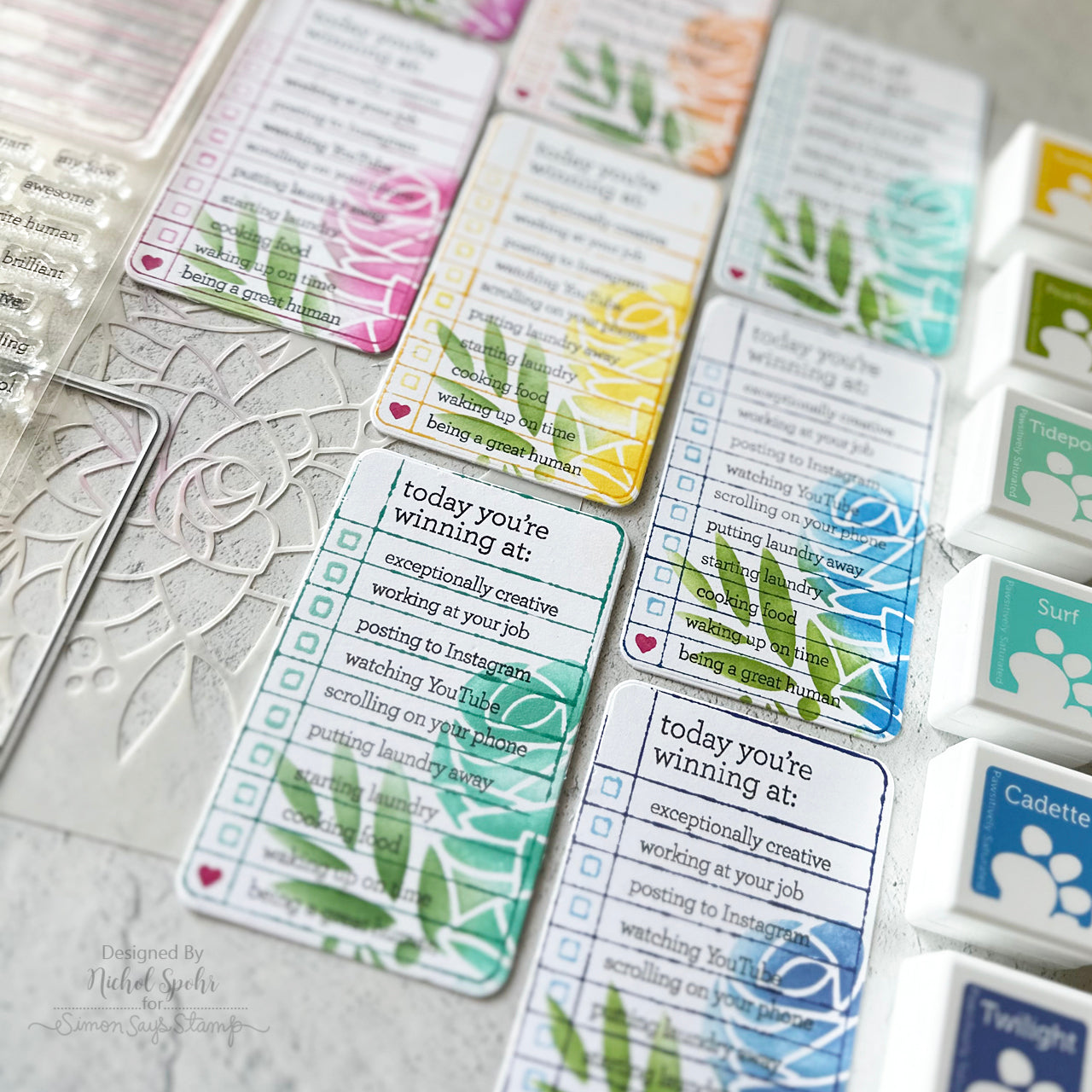 Simon Says Stamp Pawsitively Saturated Ink Cubes Blue Skies ssc605 Just A Note | color-code:ALT02