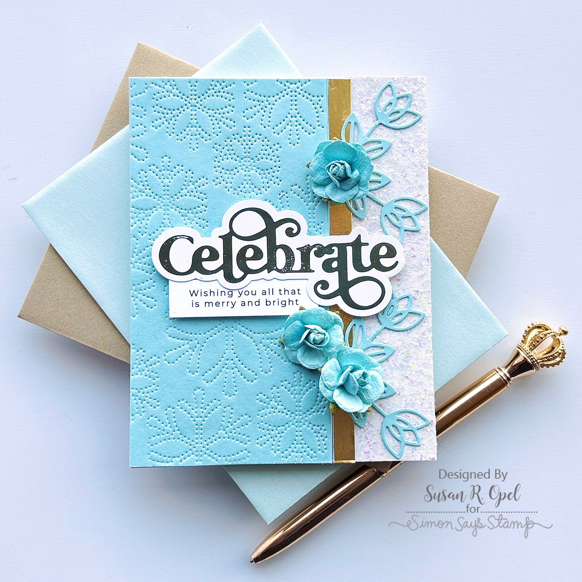 Simon Says Stamp Boho Celebrate Wafer Dies sssd112945c Diecember Celebrate Card