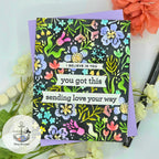 Simon Says Stamp Embossing Folder Boho Flowers sf510 STAMPtember You Got This Card