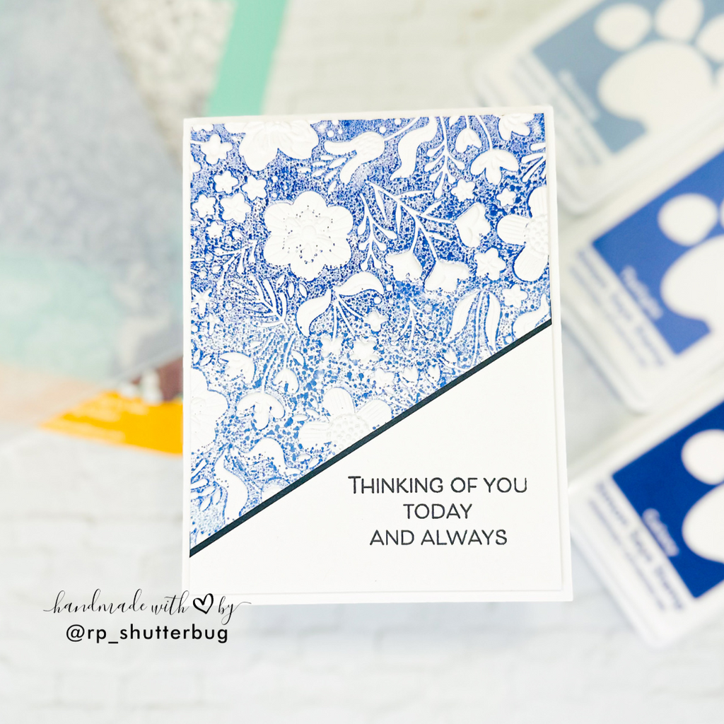 Simon Says Stamp Embossing Folder Boho Flowers sf510 STAMPtember Thinking of You Card