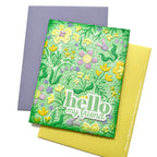 Simon Says Stamp Embossing Folder Boho Flowers sf510 STAMPtember Hello Card