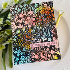 Simon Says Stamp Embossing Folder Boho Flowers sf510 STAMPtember Birthday Card