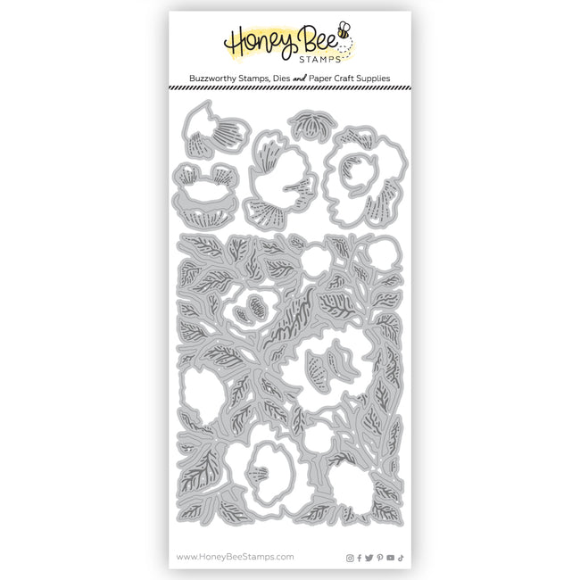 Honey Bee Bold Backgrounds Vintage Roses Dies hbds-bbvtr flowers in package