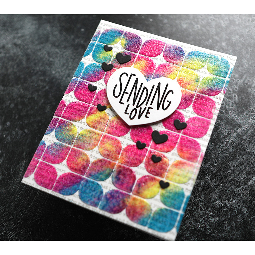 Simon Says Stamp Stencil Bold Geometrics ssst221673 Geometric Sending Love Card | color-code:ALT13