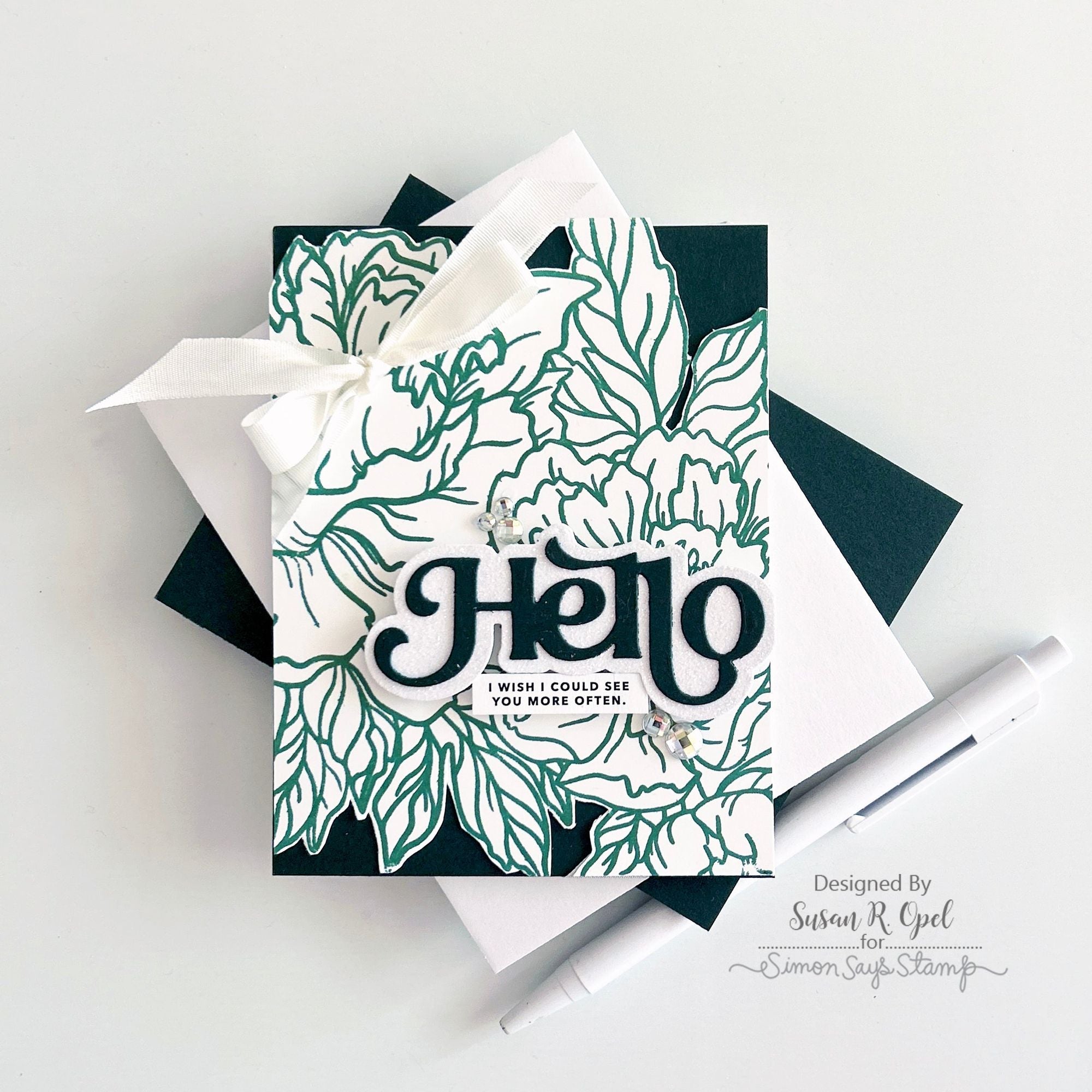 Simon Says Stamp Sentiment Strips Bold Hello sssg131134 Dear Friend