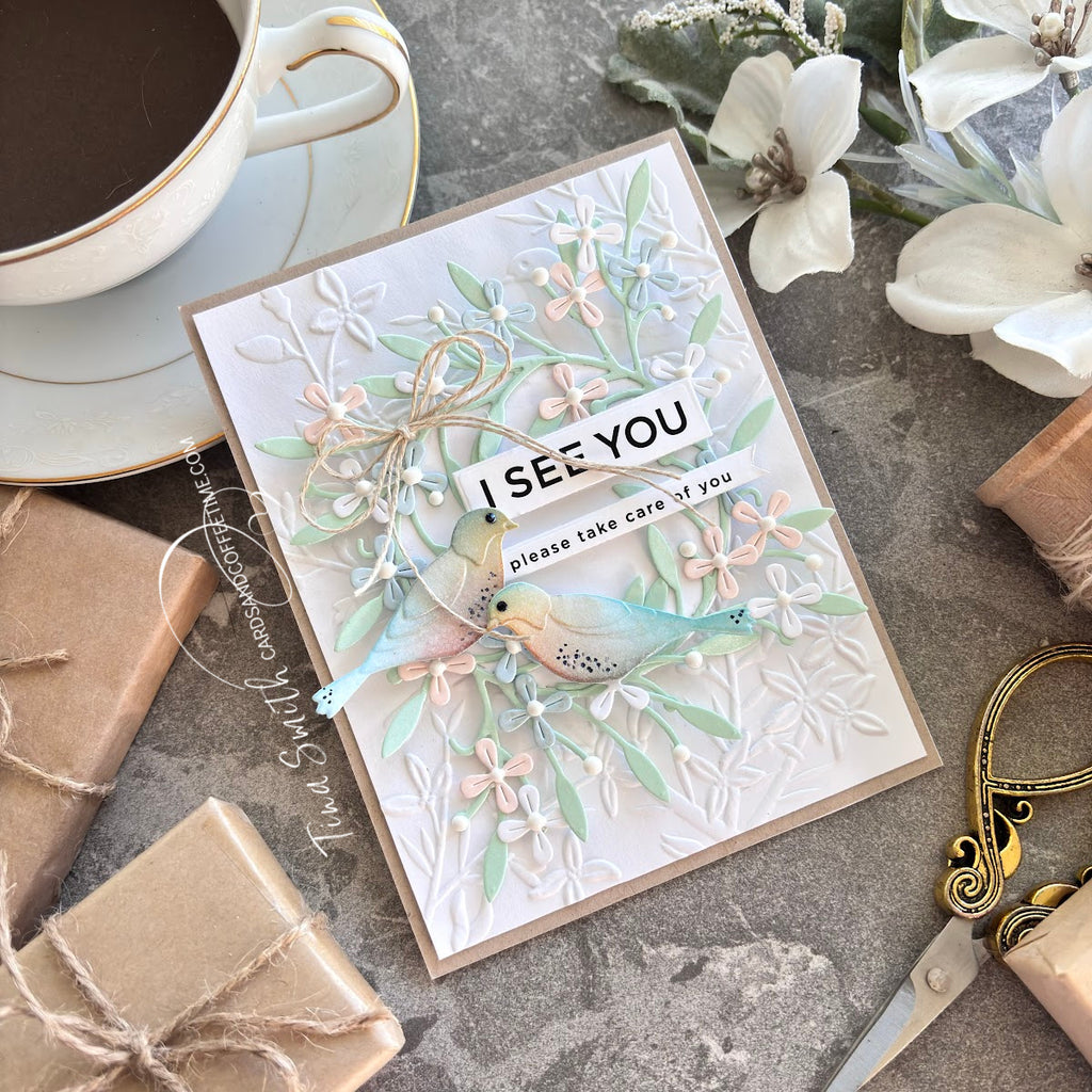 Simon Says Stamp Embossing Folder and Cutting Dies Bold Bird Branches sfd475 Moments in Time Thinking of You Card | color-code:ALT05