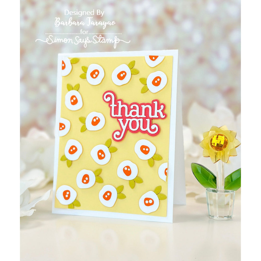 Simon Says Stamp Bold Flower Wafer Dies 1320md Moments in Time Thank You Card | color-code:ALT05