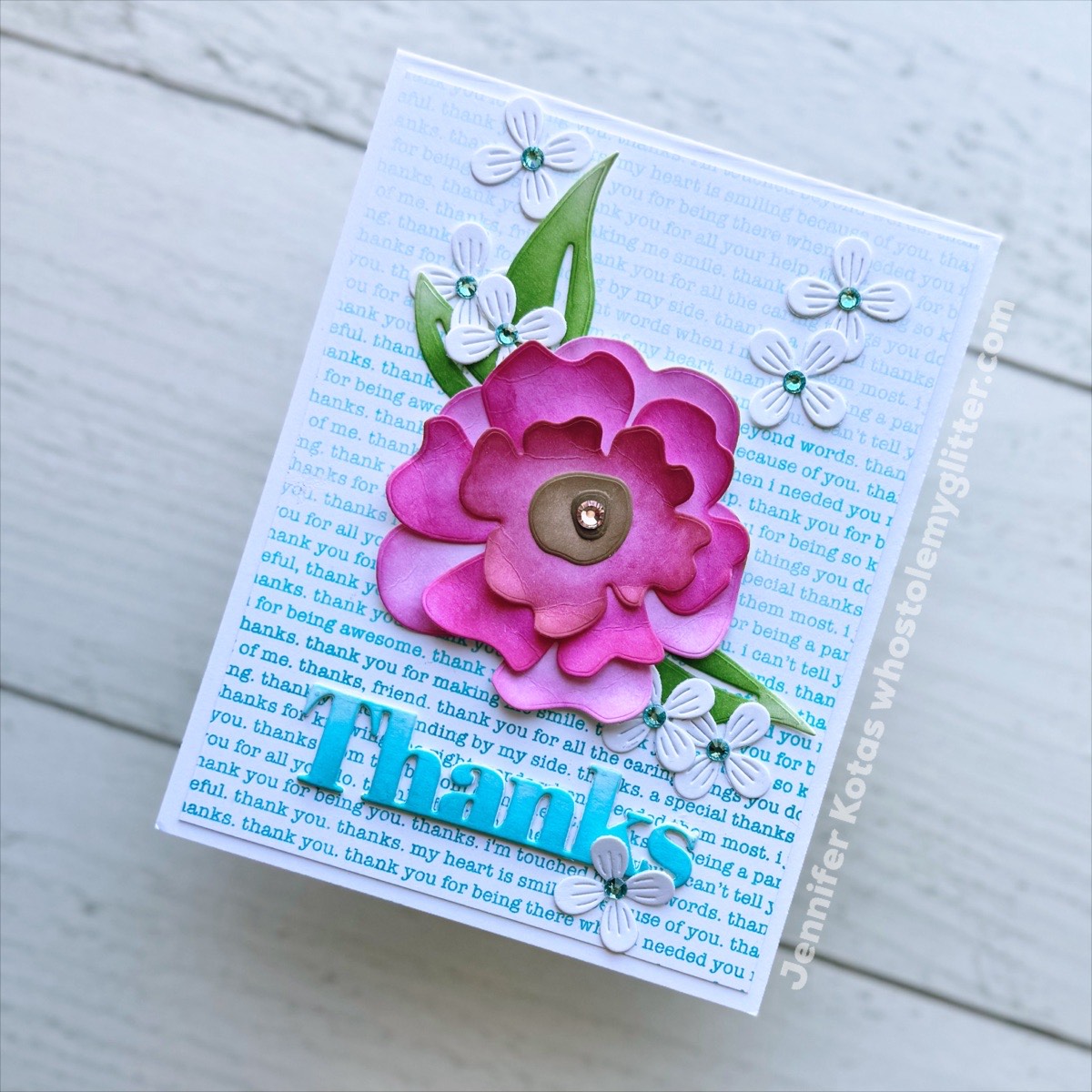 Simon Says Stamp Bold Flower Wafer Dies 1320md Moments in Time Thanks Card | color-code:ALT02