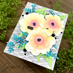 Simon Says Stamp Bold Flower Wafer Dies 1320md Moments in Time XOXO Card