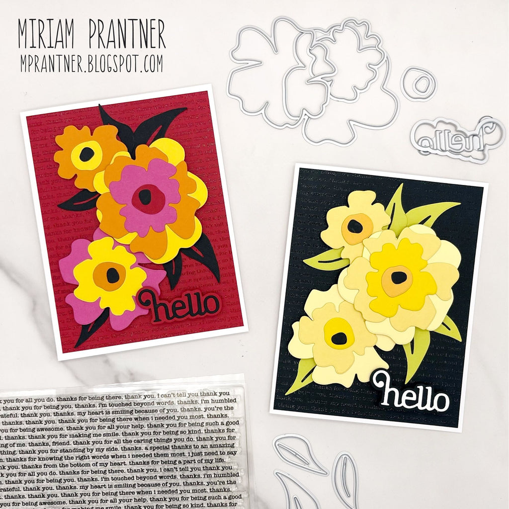 Simon Says Stamp Bold Flower Wafer Dies 1320md Moments in Time Hello Cards | color-code:ALT01