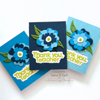 Simon Says Stamp Bold Flower Wafer Dies 1320md Moments in Time Teacher Cards