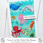 The Rabbit Hole Designs Making Waves Stencil TRH-051S under water